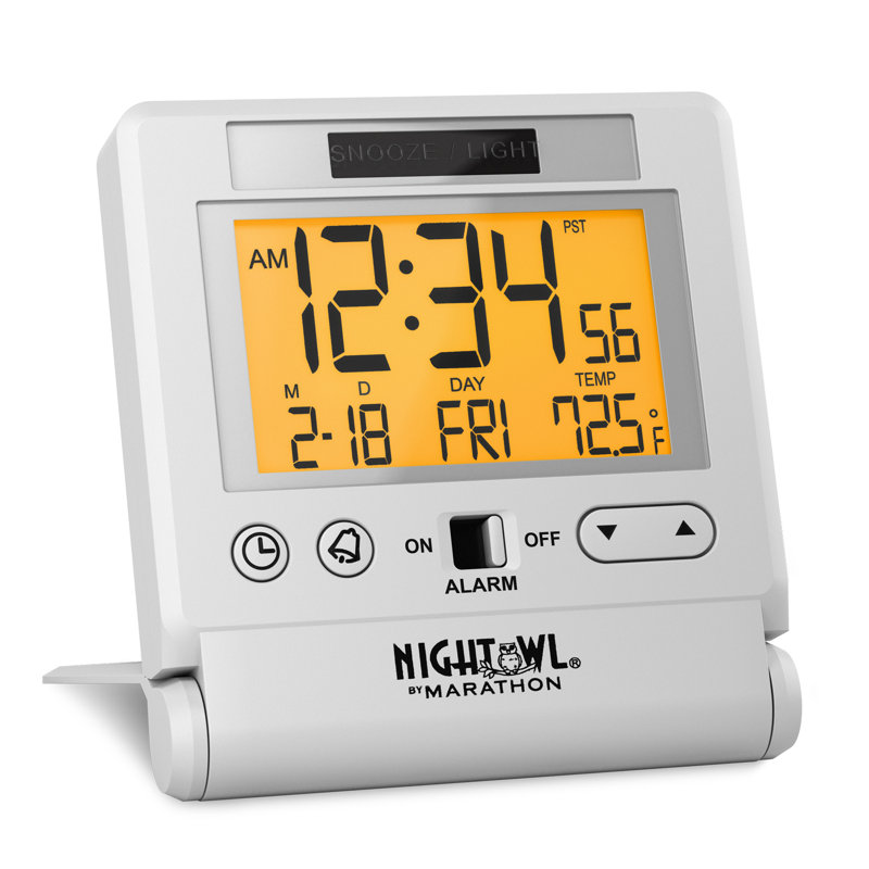 Marathon Watch Company Digital Atomic Tabletop Clock with Alarm
